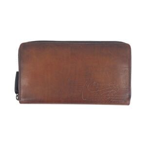 Berluti Calligraphy Scritto Leather Long Zipper Wallet